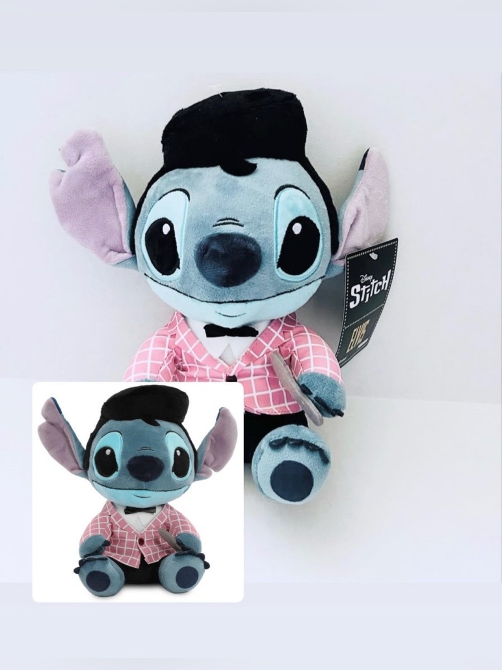 Kidrobot Disney Lilo & Stitch Pink-Checkered Elvis Phunny Plush